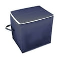 thumbnail image 2 of Bolsa de almacenamiento de tela no tejida de gran capacidad con cremallera: organizador plegable para viajes y mudanzas, ideal para ropa, edredones y ropa de cama, 3 tamaños con asas., 2 of 5