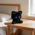 thumbnail image 6 of Sleeping Cat Plush Stuffed Animal With Embroidered Face, Ultra-Soft Plush Toy, Cute Black Blue Decor, 6.3 Inch Comfort Companion, Bedroom Decor Gift, 6 of 9