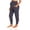 Pure dark grey, variant on Yawrut Women Pregnant Women High Waist Support Side Pocket Bunched feet Exercise Yoga Pants