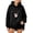 Black, variant on Goodw7 Oversized Cat Pouch Hoodie for Women, Cozy Fleece Pullover Sweatshirt with Kangaroo Pocket, Pet Carrier for Fall Winter Outings and Home Use