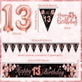 thumbnail image 3 of 13th Birthday Decorations, 13th Birthday Decorations for Girls, Black Rose Gold 13th Happy Birthday Banner with Balloons, 13 Years Old Birthday Backdrop Yard Signs Thirteen Birthday Decor Supplies, 3 of 7