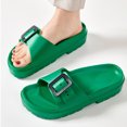 thumbnail image 6 of Women's Fashion Thick‑Sole Adjustable Buckle Strap Sandals, EVA Open‑Toe Slide Sandals For Summer Beach Pool Outdoor Casual Daily Wear Army Green, 6 of 6