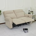 thumbnail image 1 of MCombo 64.6" Small Fabric PR635M1 Loveseat, Wall Hugger, USB Ports, Beige, 1 of 10