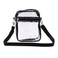 thumbnail image 2 of Clear Bag for Stadium Events, Clear Purses for Women Men, Transparent Crossbody Bag, See Through Sling Backpack, Belt Bag for Concerts Sports Festivals, Black, 2 of 4
