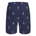 thumbnail image 6 of Kll Anchor Heart Blue Men'S Casual Summer Beach Shorts Hawaiian Shorts With Pockets-3x-Large, 6 of 9