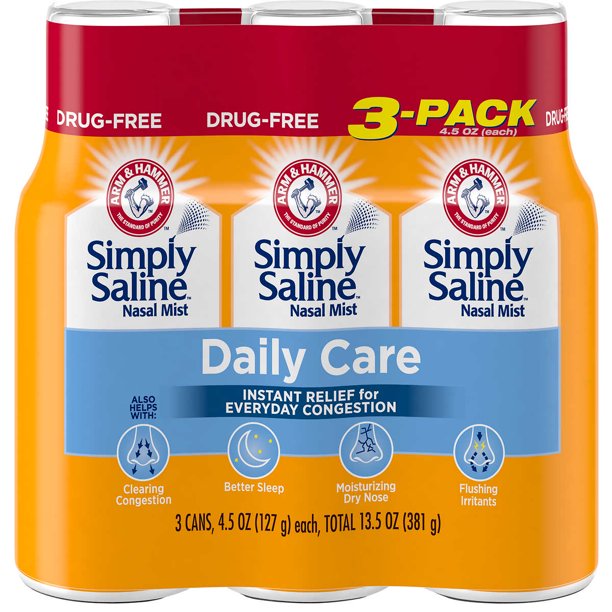 Arm & Hammer Simply Saline Nasal Mist, 13.5 Ounces