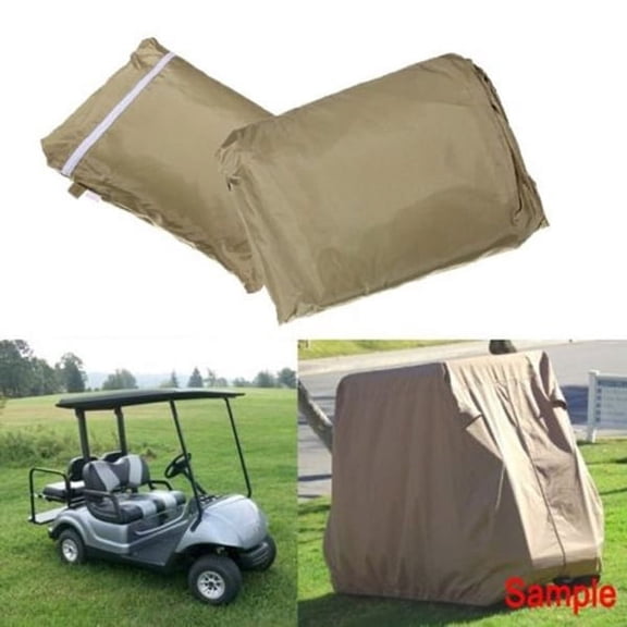DEEPCRAFF Heavy Duty Uv Treated Cart Cover for 2 Passenger Golf Carts in Khaki