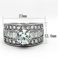 thumbnail image 2 of Womens Rings High polished (no plating) 316L Stainless Steel Ring with AAA Grade CZ in Clear TK1232, 2 of 4