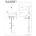 thumbnail image 2 of Kingston Brass KS1498PX Vessel Mount Bathroom Faucet, Brushed Nickel, 2 of 2