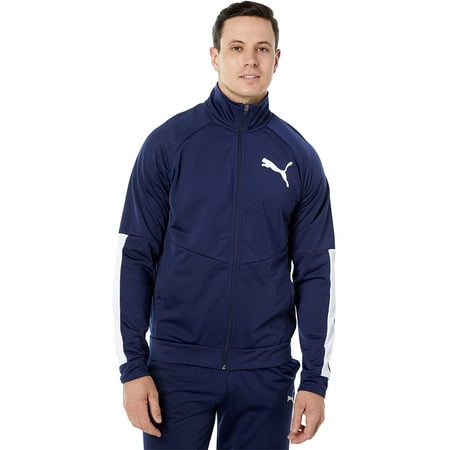 PUMA Mens Contrast Jacket 2.0 Medium Peacoat/White