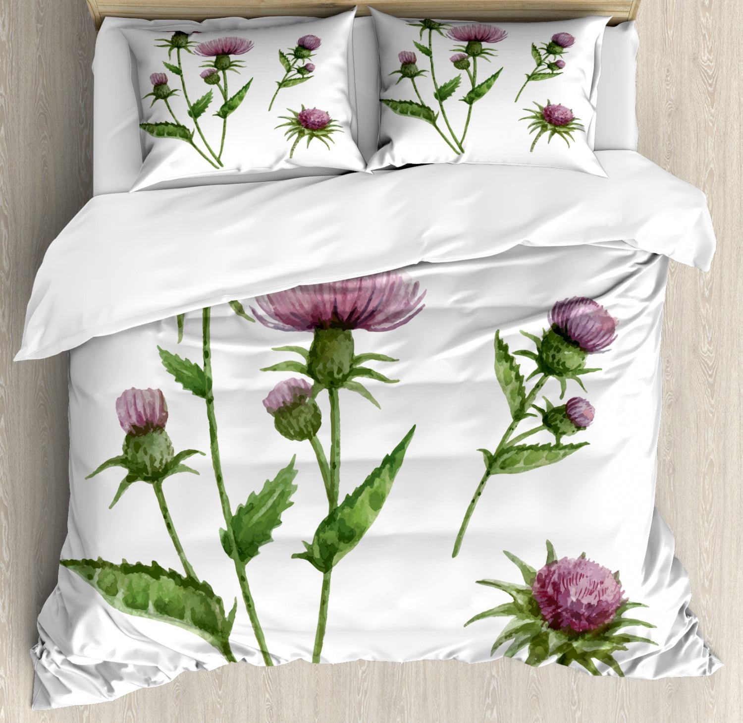 Thistle King Size Duvet Cover Set Healing Herbs For Aromatherapy