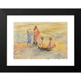 thumbnail image 2 of Magnus Enckell 24x17 Black Modern Framed Museum Art Print Titled - Girls on the Shore (1910), 2 of 5