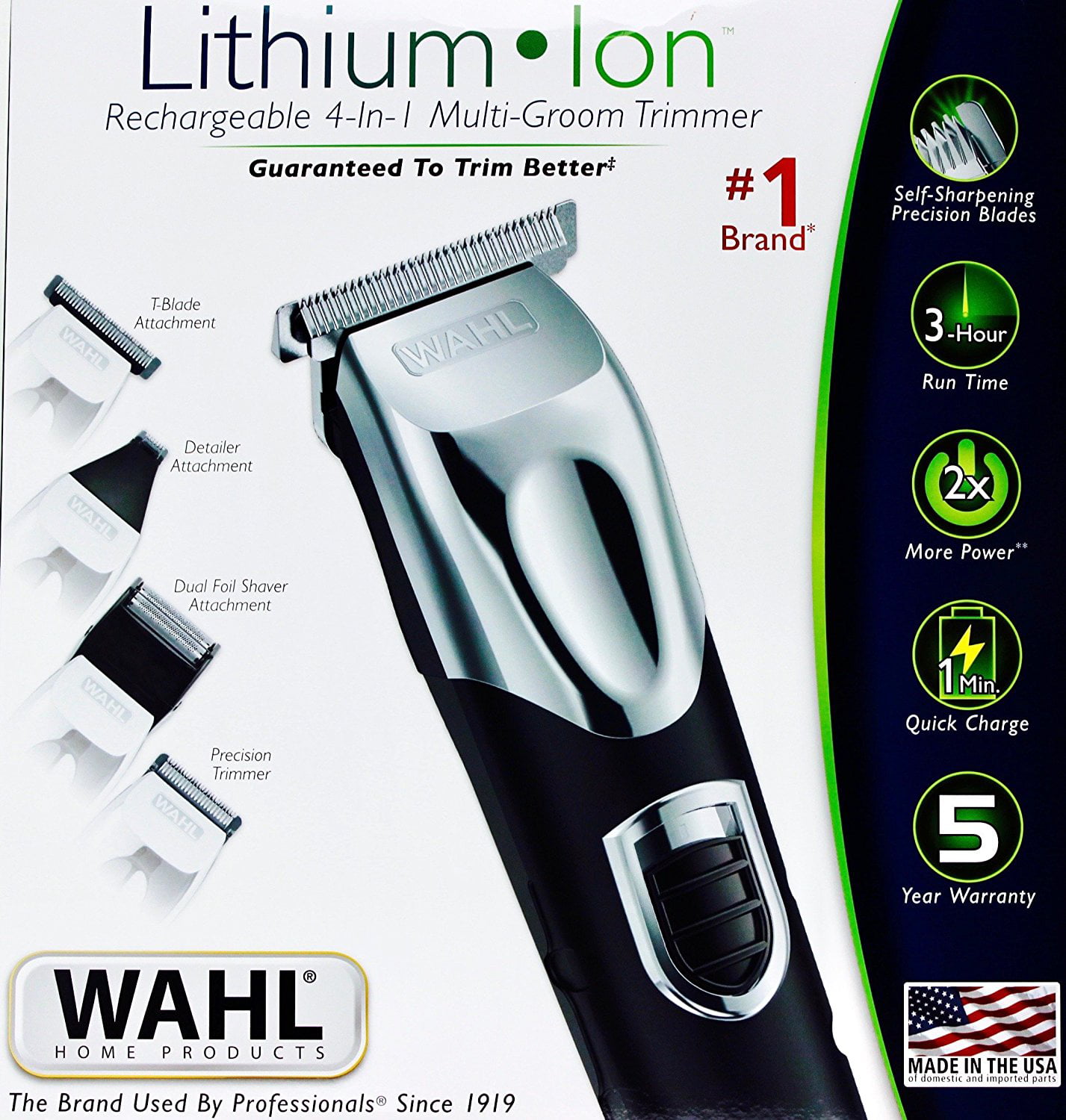 wahl lithium ion multigroom trimmer