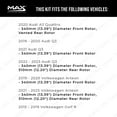 thumbnail image 3 of Max Advanced Brakes - Brake Kit for 2019 2020-2023 Audi Q3 w/ 13.39" Front Rotors 2020 Audi A3 Quattro Front and Rear Replacement Drilled Slotted Black Coated Disc Brake Rotors and Ceramic Brake Pads, 3 of 10