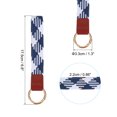 thumbnail image 2 of Uxcell 6.8" Keychain Wristlet Key Chain Bracelet with Double Rings Blue White, 2 of 5