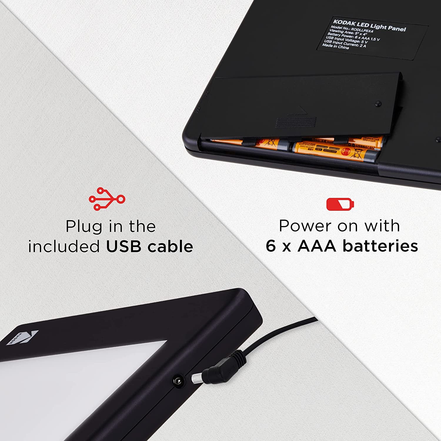 Kodak Battery & USB Powered LED Light Box, 5" x 4"