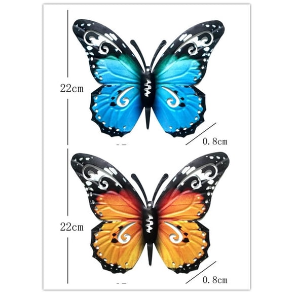 Iron Garden Ornaments Butterfly Pendant Metal Products 22*27*0.8