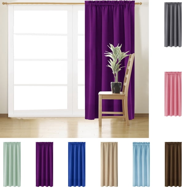 Cortinas Térmicas y Ahorradoras de Energía | Cortinas Opacas con Aislamiento Térmico E Insonorizadas para Dormitorio y Cocina | Tejido Liso con Efecto Seda