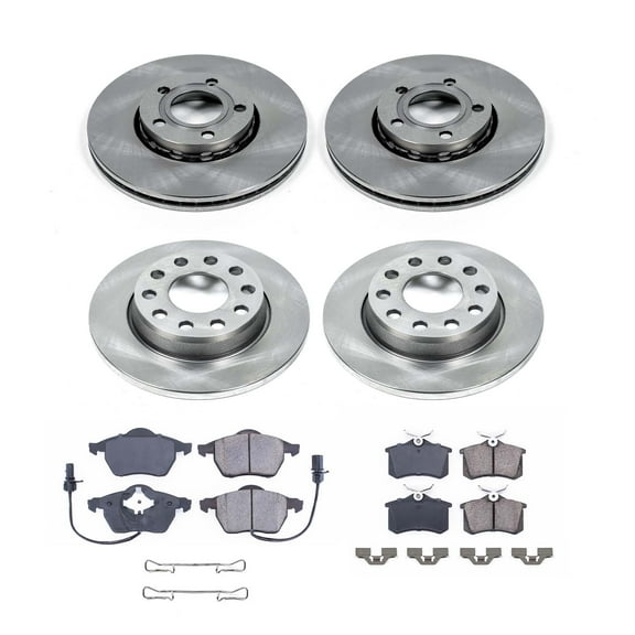 Ultimate Brakes Front and Rear Ceramic Brake Pad and Rotor Kit with Hardware WM80992