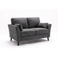 thumbnail image 6 of Pemberly Row Gray Woven Fabric Sofa Loveseat Living Room Set, 6 of 9
