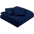 thumbnail image 3 of Chezmoi Collection Thea 3-Piece Oversized Bedspread Set, Geometric Quatrefoil Pattern Quilted Coverlet Set, 3 of 10