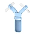 thumbnail image 1 of Folding Electric Fan Double Headed Portable Handheld Mini USB Fan for Outdoor Indoor Office Travel Blue, 1 of 5