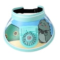 thumbnail image 1 of Chapeau de Fans d'Été pour Enfants Portable Réglable Vitesse Décontracté Rechargeable Chapeau de Soleil Bleu, 1 of 8