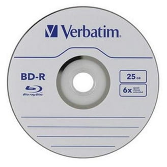 Verbatim 97457 25 GB 6X BD-R Blu-Ray Disc (25/Pack) - Walmart.com