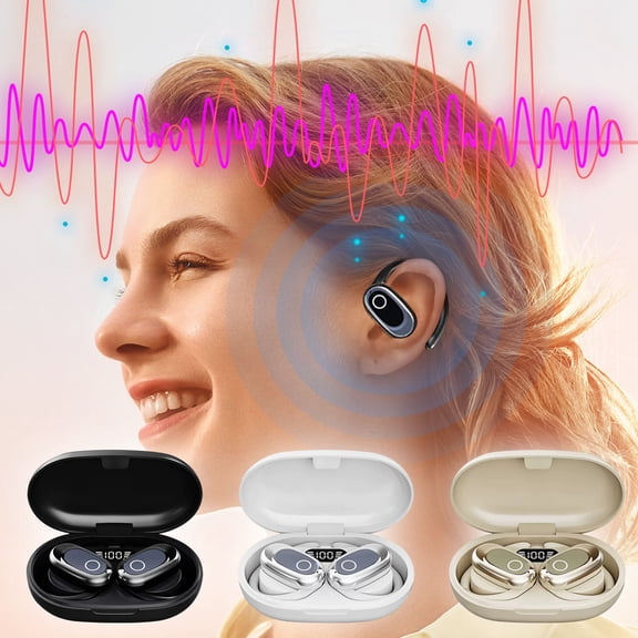 Noise Cancelling Over Ear Bluetooth Earphones | Wireless Headphones with LCD Smart Screen | Extended Battery Life | Intelligent Active Noise Reduction | 1 Pair | HiFi Stereo | Fast Bluetooth
