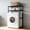 Black_Two, variant on Over Washer and Dryer Storage Shelves, 2/3-Tier Heavy Duty Washing Machine Rack, Multipurpose Over the Washer Storage Shelf for Laundry Bathroom Kitchen