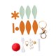 thumbnail image 5 of Kit de costura para llaveros DIY, colgante de globo aerostático, llavero de coche, colgante colorido Caqui y verde, 5 of 9