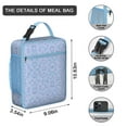 thumbnail image 3 of Dot Pattern Insulated Lunch Bag Box Men Reusable Lunch Bag with Detachable Handle Lunchbox Work Travel, 3 of 4