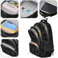 thumbnail image 4 of Black Cat Black Pattern Backpack for School, Cute School Bag with Adjustable Shoulder Straps and Padded Back, 16.9"x12.6"x5.9", 4 of 5