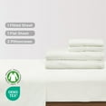 thumbnail image 3 of 400 Thread Count Organic Cotton Sateen Sheet Set – King, White, 3 of 5