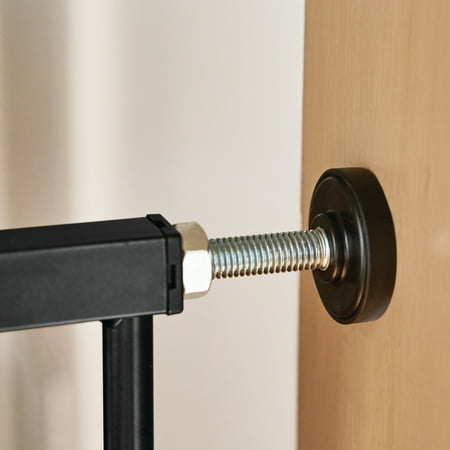 Munchkin® Easy Close XL™ Pressure Mounted Metal Baby Gate for Stairs, Hallways and Doors, Black