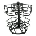 thumbnail image 2 of Soumake Teabag Storage Rack 2 Tiers Rotary Hollow Iron Stable Structure with 6 Compartments Countertop Tea Bag Spinning Carousel Home Office Kitchen Coffee Bag Organizer, 2 of 8