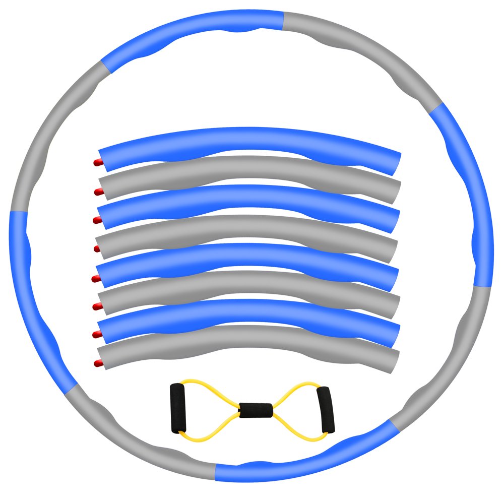 2lb Weighted Hula Hoop for Adults, Hoola Hoop for Exercise, 8 Soft