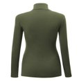 thumbnail image 2 of Women‘s Long Sleeve Rib Turtleneck Top Pullover Sweater L RED, 2 of 6