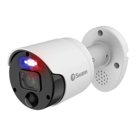 Swann - Pro Enforcer 8-Channel, 6-Bullet Camera Indoor/Outdoor PoE Wired 4K UHD 2TB HDD NVR Security Surveillance System - White