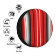 thumbnail image 4 of Fotbe Red Black and White Serape Blanket Stripes Pattern Spare Tire Cover Thickening Universal Fit for Jeep, Trailer, RV, SUV, Truck, Tough Tire Wheel Soft Cover-14 inch, 4 of 6