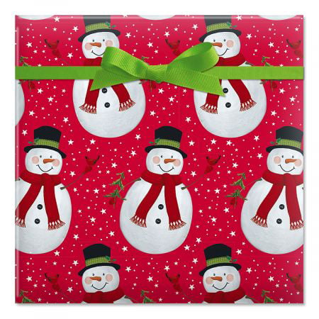 Trendy Kraft Jumbo Rolled Christmas Gift Wrap- 1 Giant Roll, 23 Inches Wide by 35 feet Long, Heavyweight, Tear-Resistant, Holiday Wrapping