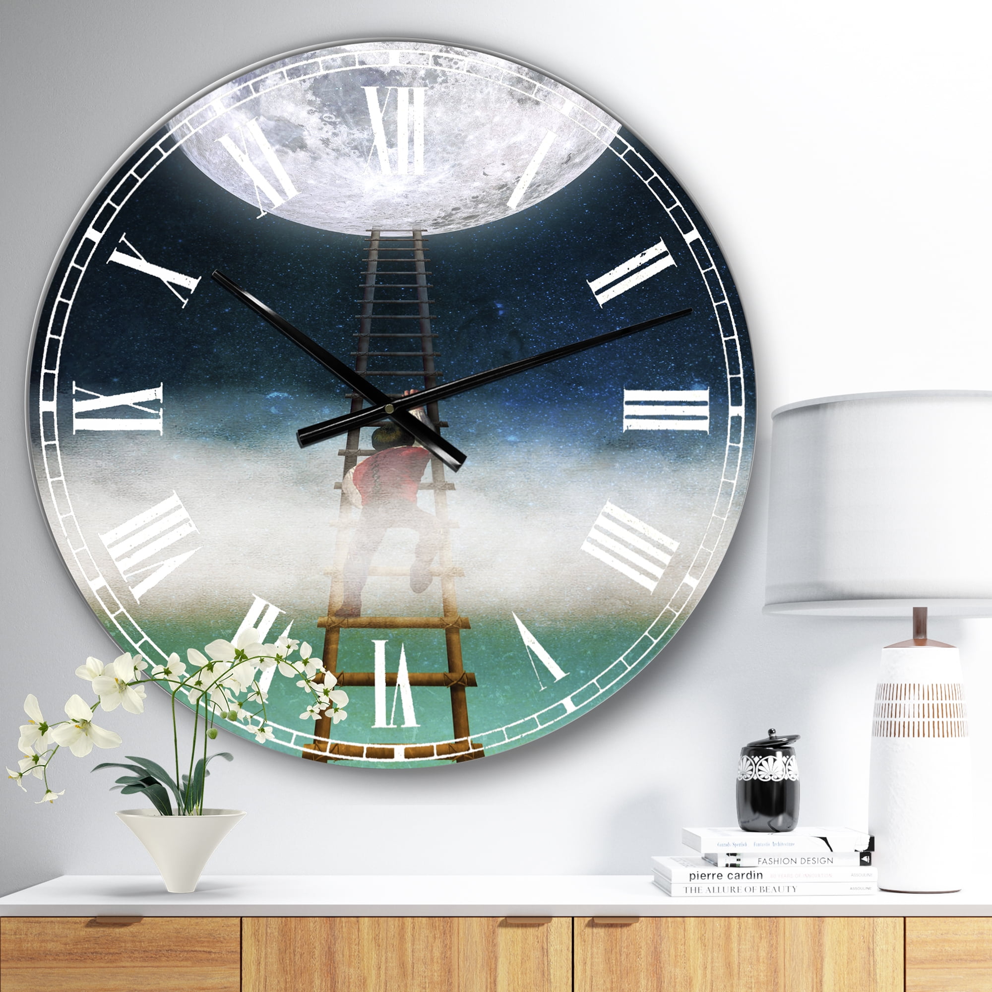DesignArt Reach for the Moon Large Wall Clock Walmart Canada