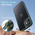 thumbnail image 6 of JETech Matte Case for iPhone 12 Mini 5.4-Inch, Shockproof Military Grade Drop Protection, Frosted Translucent Back Phone Cover, Anti-Fingerprint (Dark Green), 6 of 6