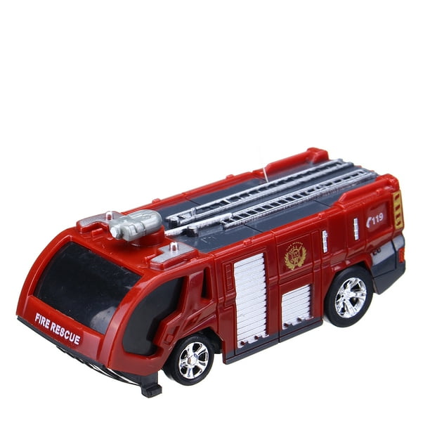 1:58 Scale Fire Truck Toy Rescue With Flashing Lights and Siren Sounds Extending Ladder And