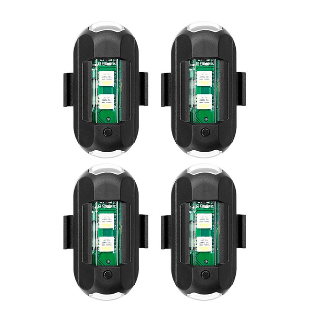 Luz Estroboscópica Señal de retroadaptación de luz de detección de vibración magnética para motocicleta Drone (4 piezas)