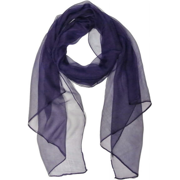 CAILDANL Solid Color Silk Long Scarf