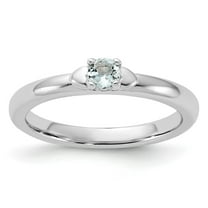 Auriga 925 Sterling Silver Aquamarine Ring for Women Size- 9