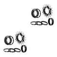 thumbnail image 1 of Transemion Single 1 Speed Cassette Cog Durable Fixed Gear Conversion Set for 7-10s Hubs Black 17T 2Set, 1 of 6