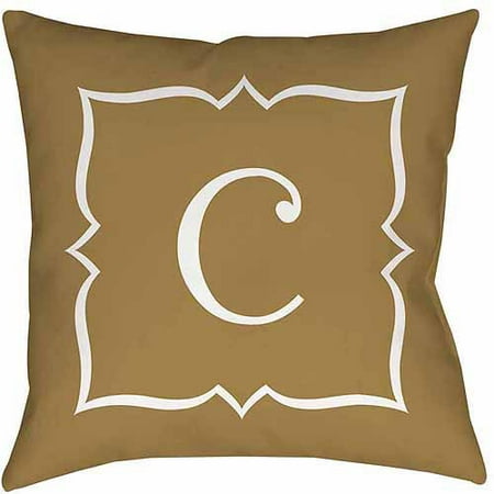 Idg Gold Script Ii Monogram Decorative Pillows Walmart Com