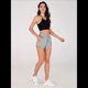 thumbnail image 4 of Pantalones Cortos Deportivos para Mujer con Bolsillos, de Algodón Francés, con Cordón Ajustable, para Hacer Ejercicio en Verano, Informales y Cómodos. Gris Plata M, 4 of 8